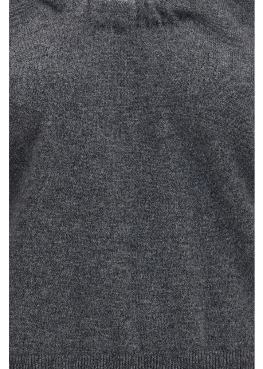 Pulover Wool Sweater with gathered neckline - Img 3