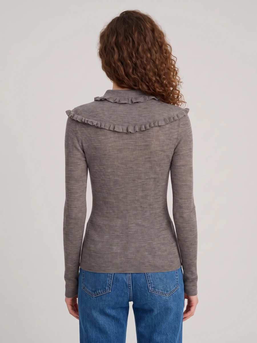 Pulovere Slim-Fit Henley Shirt In Ultra-Thin Wool Knit - Img 3