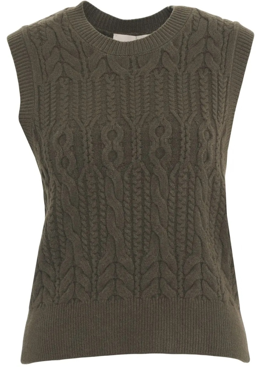 Pulovere Vest with cable knit pattern - Img 2