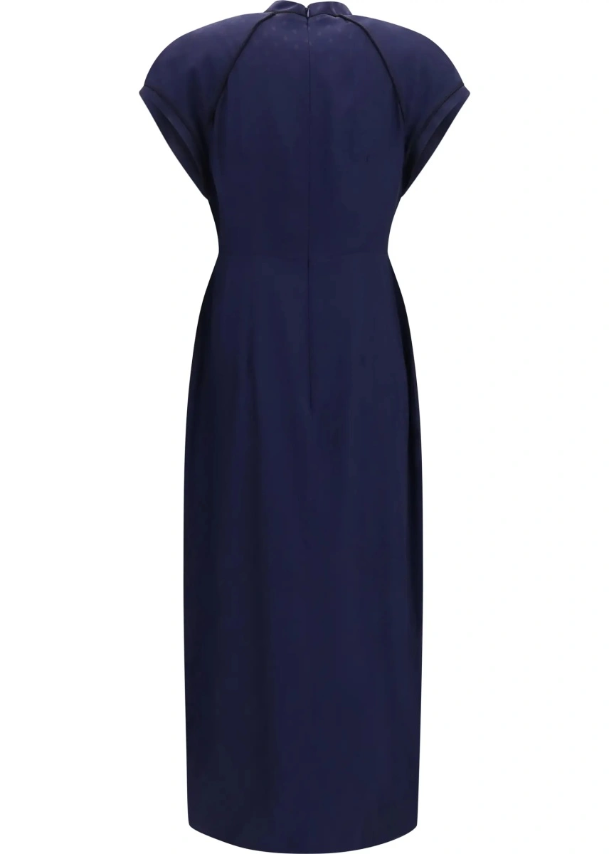 Rochie Alessandra Rich albastra din matase - Img 2