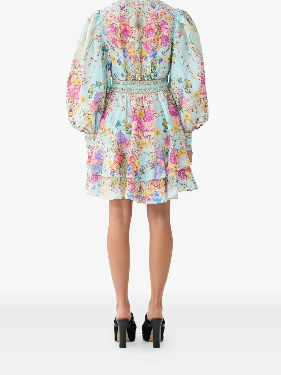 Rochie CAMILLA multicolor din in - Img 6