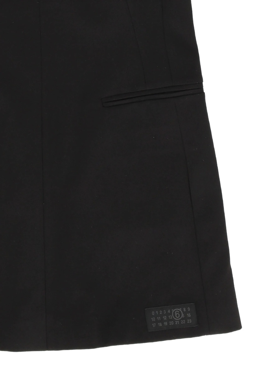 Rochie casual MM6 Maison Margiela neagra din elastan si polyester - Img 3