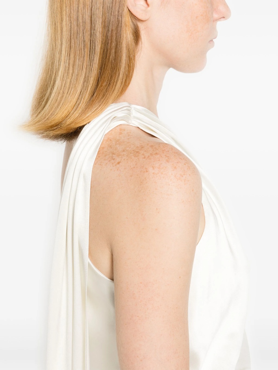 Rochie de ocazie Max Mara alba din matase - Img 5