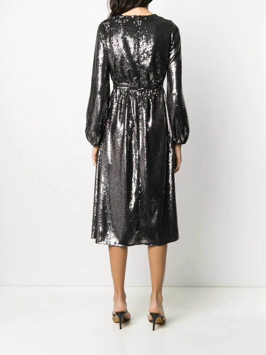 Rochie de ocazie N°21 neagra din polyester si spandex/elastan - Img 4