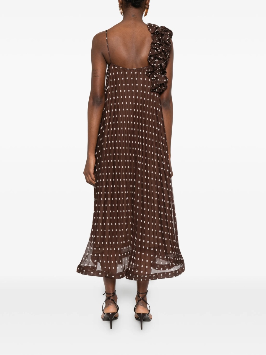 Rochie de ocazie P.A.R.O.S.H. maro din polyester - Img 4