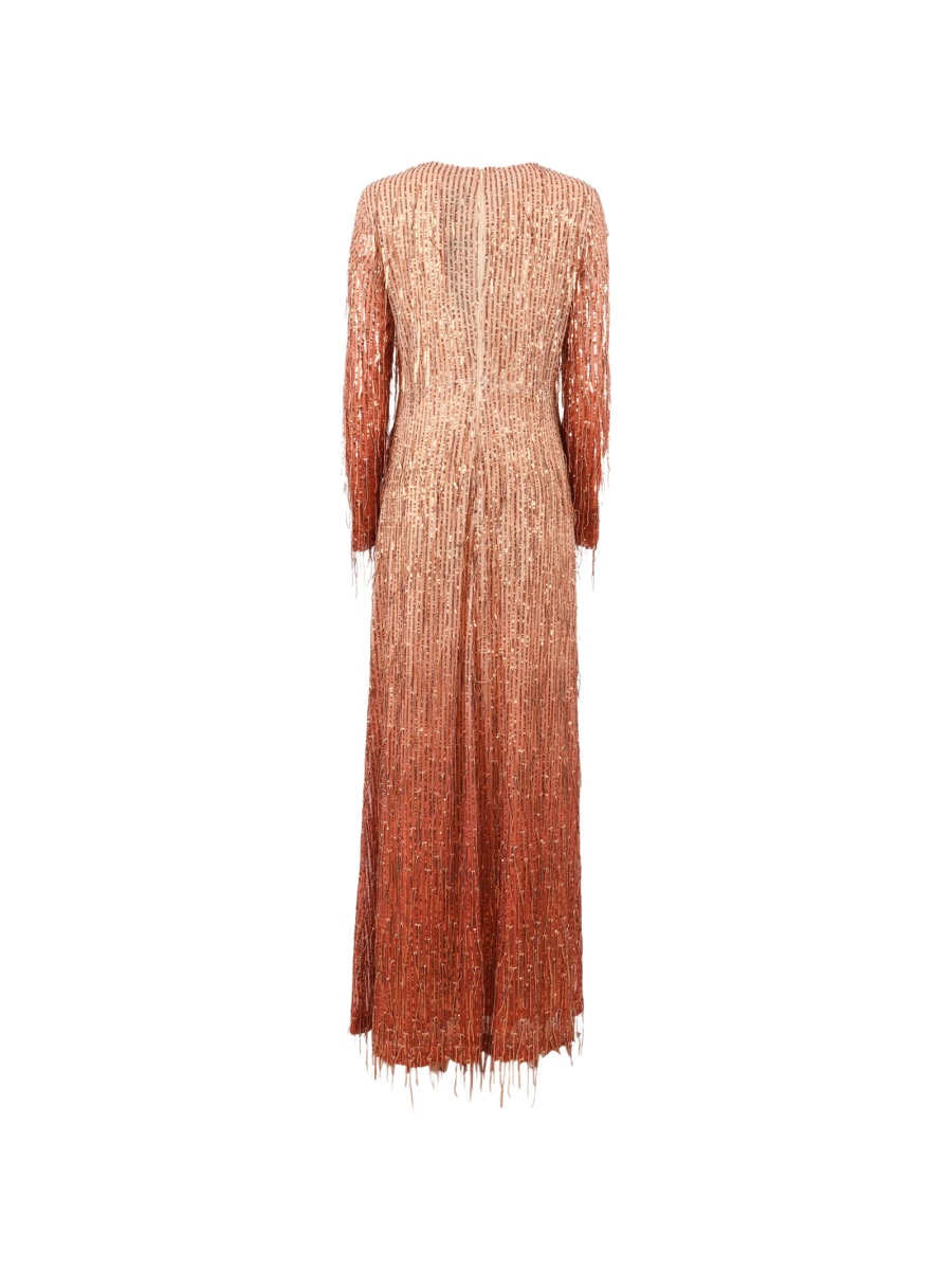 Rochie de seara Clips portocalie din elastan si polyester - Img 2