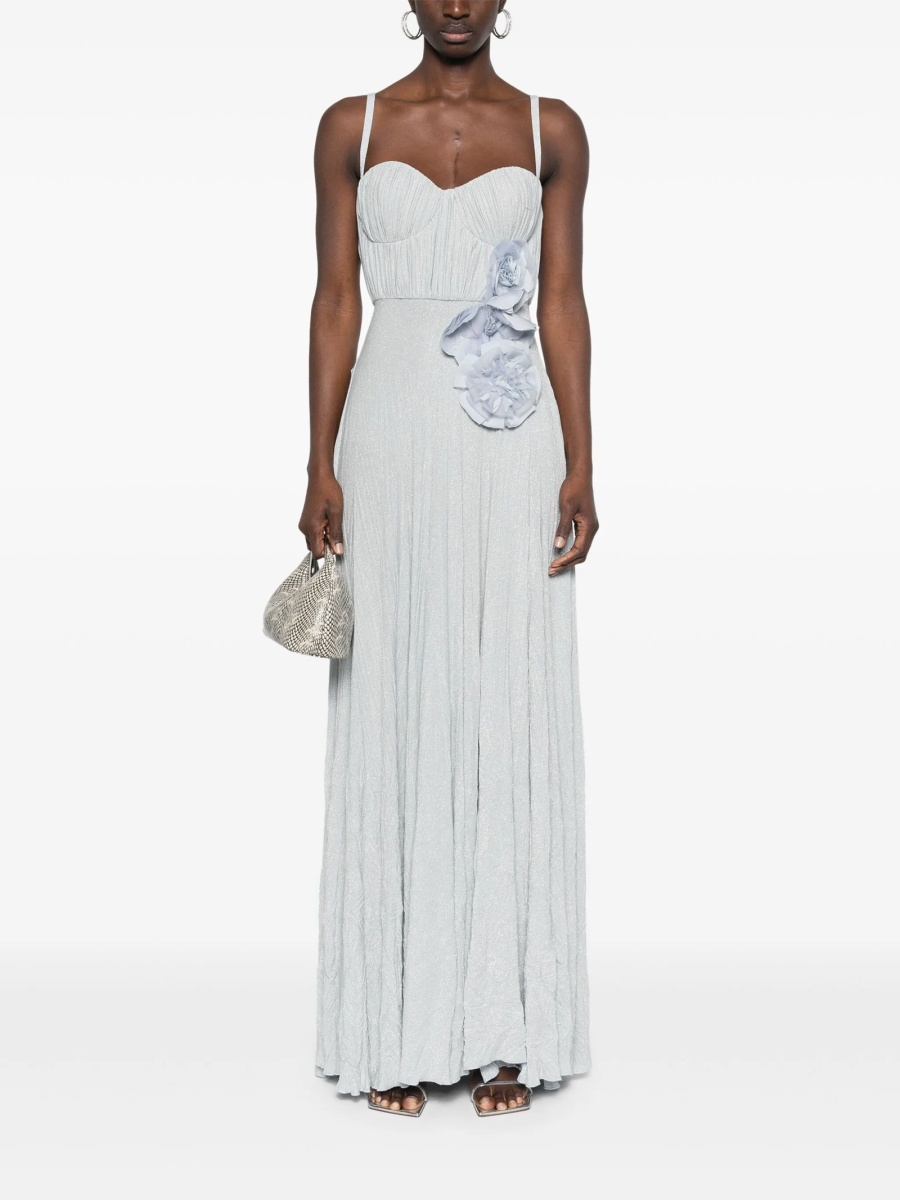 Rochie de seara Elisabetta Franchi albastra din poliamida si polyester - Img 2