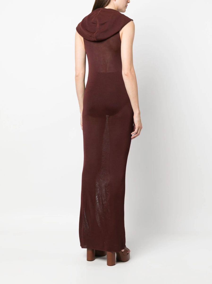Rochie de seara Saint Laurent rosie din vascoza - Img 4
