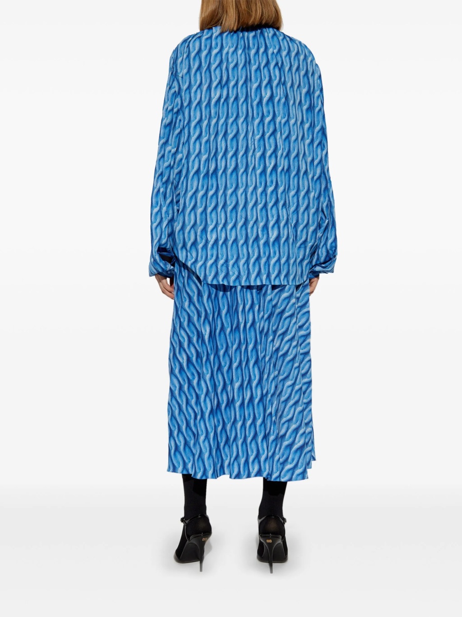 Rochie de zi Balenciaga albastra - Img 4