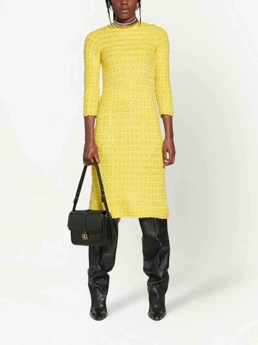 Rochie de zi Balenciaga galbena - Img 2