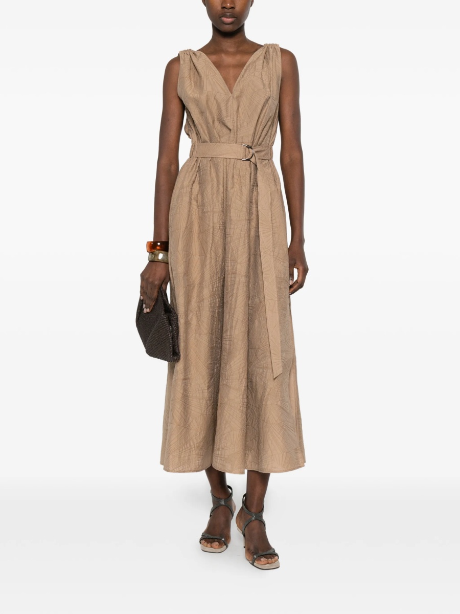 Rochie de zi Brunello Cucinelli maro - Img 2