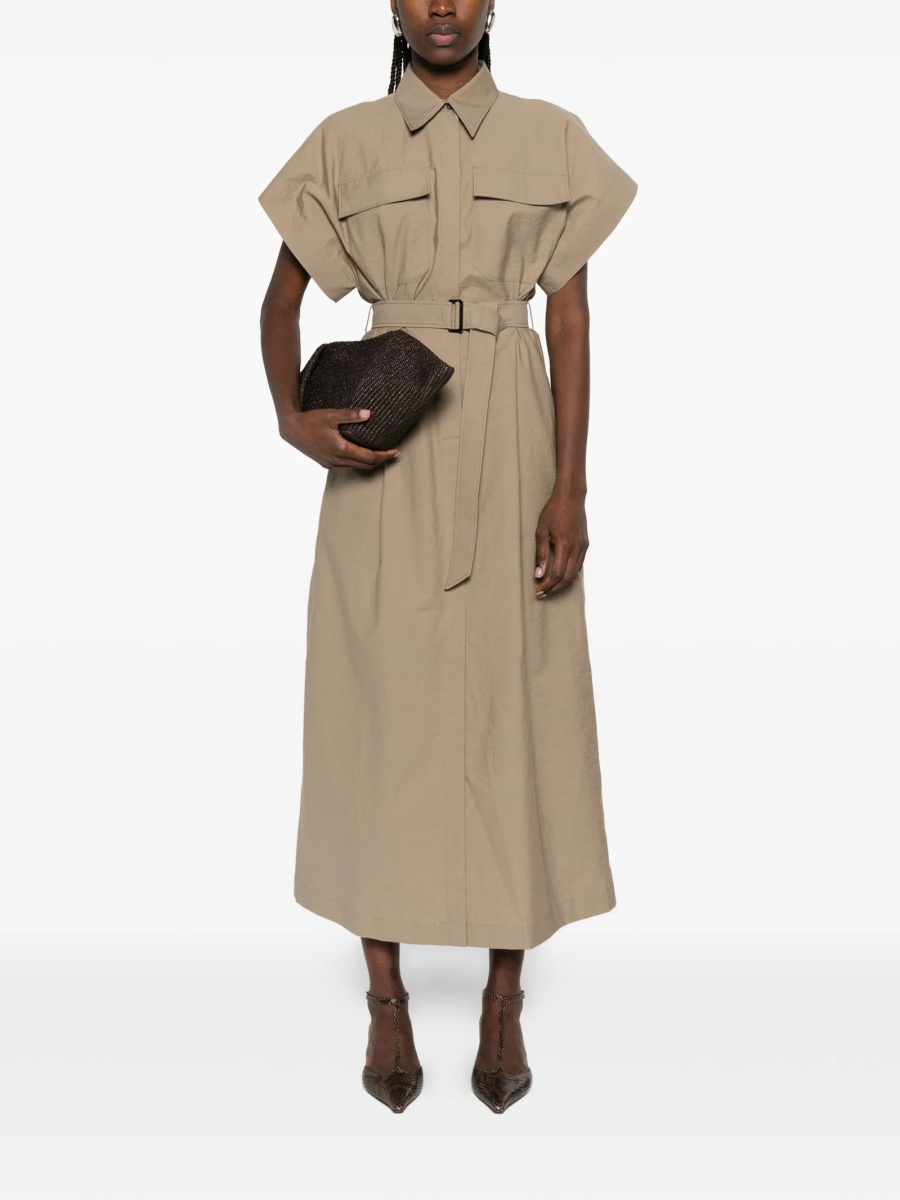 Rochie de zi Brunello Cucinelli neutra - Img 2