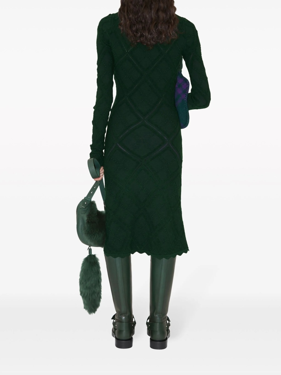 Rochie de zi Burberry verde - Img 4