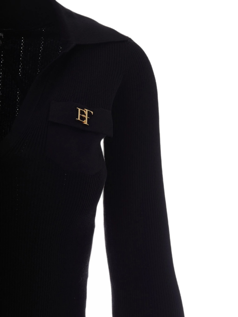 Rochie de zi Elisabetta Franchi neagra - Img 3