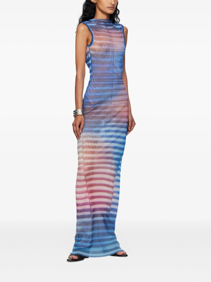 Rochie de zi Jean Paul Gaultier albastra - Img 3