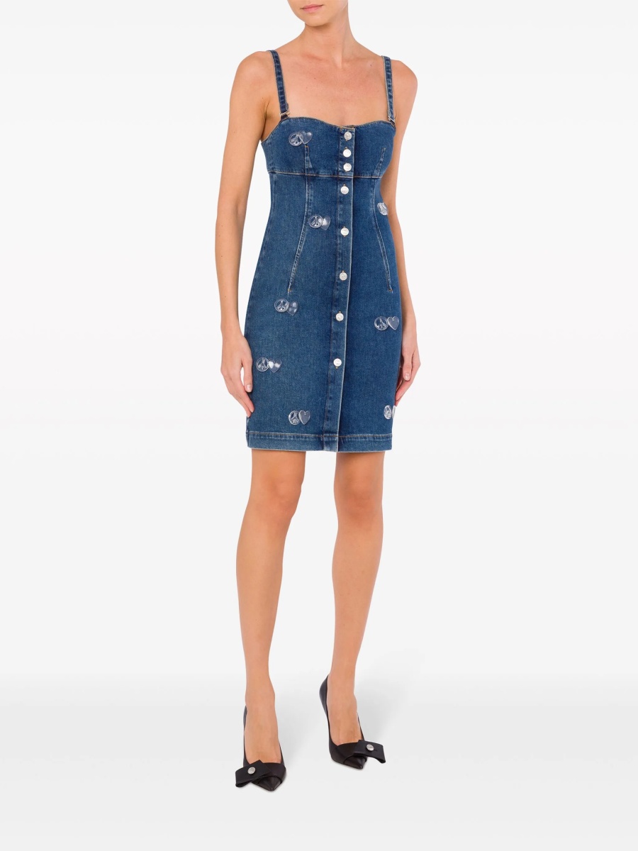 Rochie de zi MOSCHINO JEANS albastra - Img 2