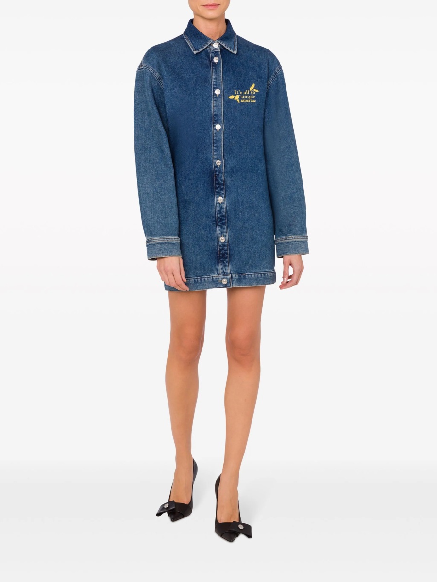 Rochie de zi MOSCHINO JEANS albastra - Img 2
