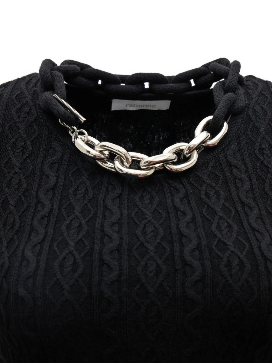 Rochie de zi RABANNE neagra - Img 3