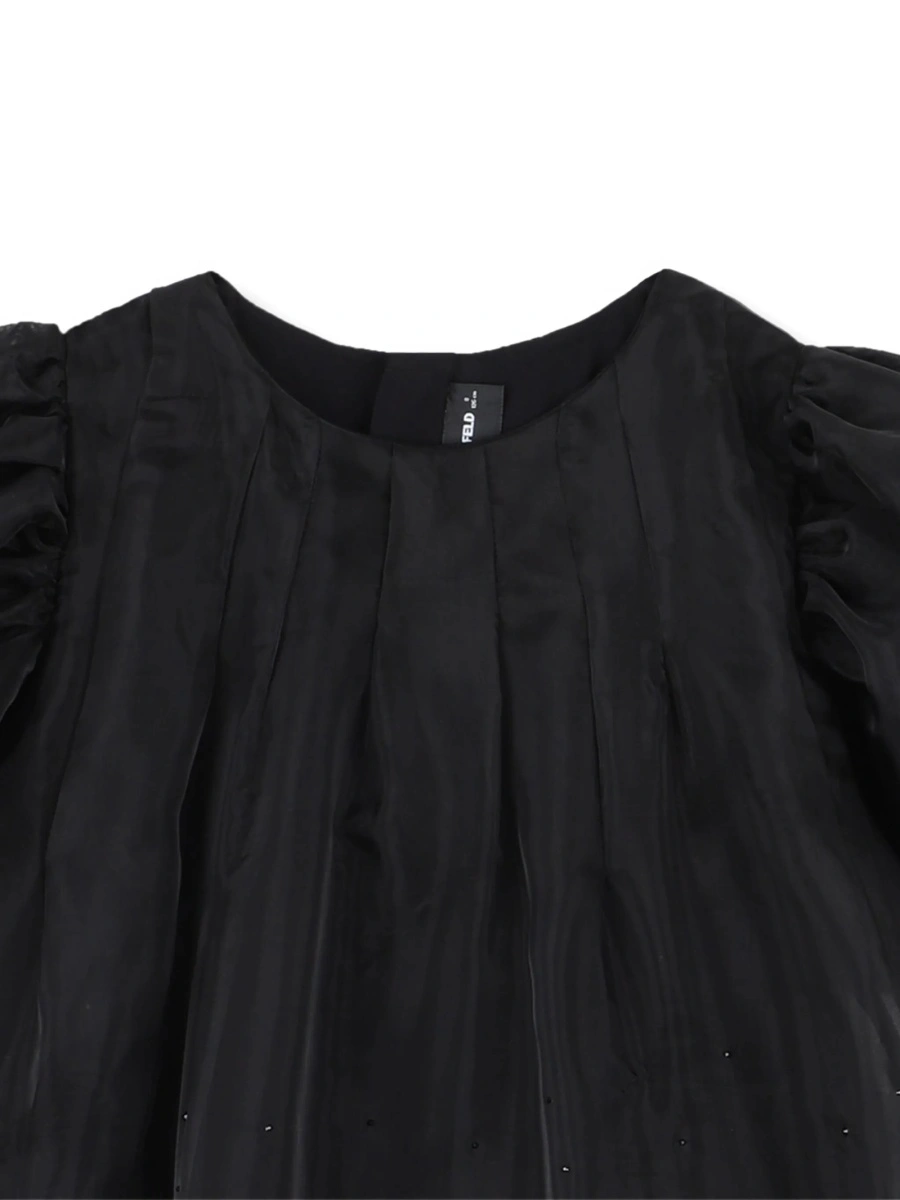 Rochie eleganta Karl Lagerfeld neagra din poliamida si polyester - Img 3