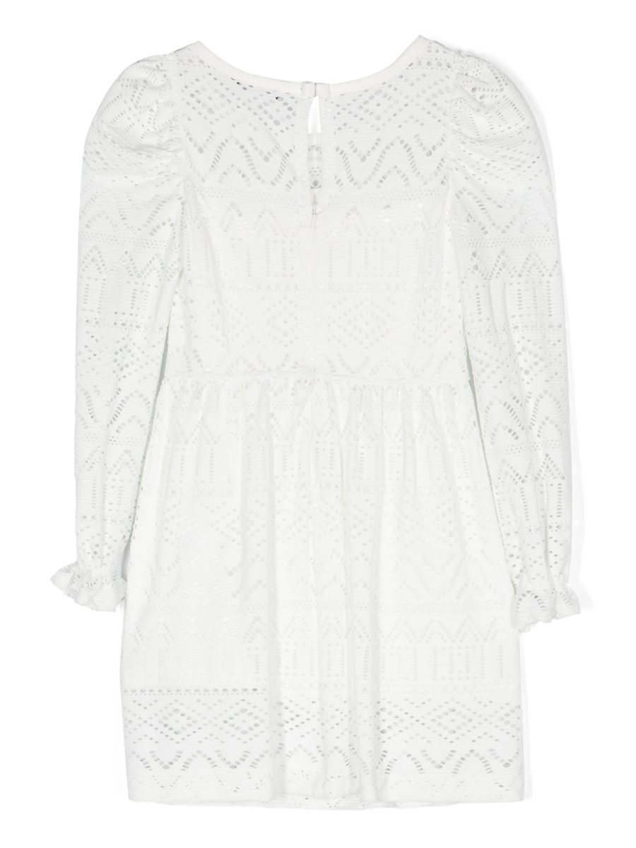 Rochie eleganta Monnalisa alba din vascoza si elastan - Img 2