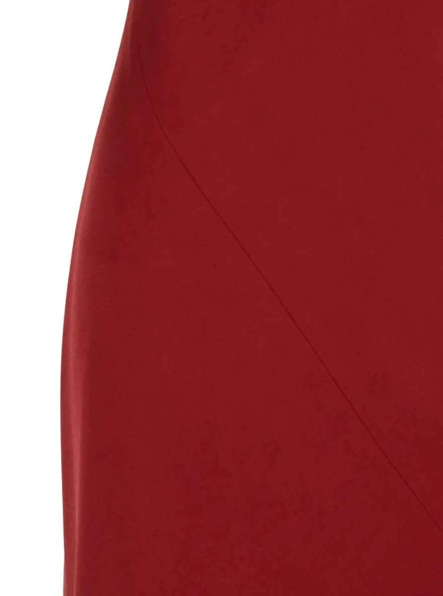 Rochie lunga ANTONELLI rosie din acetat - Img 3