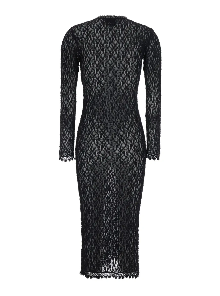 Rochie lunga Isabel Marant neagra din bumbac - Img 2