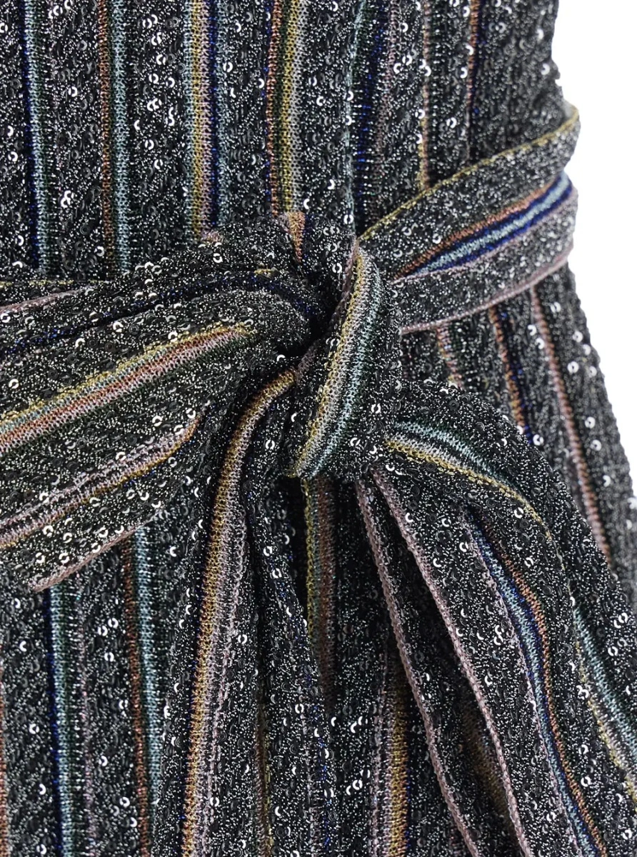 Rochie lunga MISSONI BEACHWEAR multicolor din vascoza - Img 3