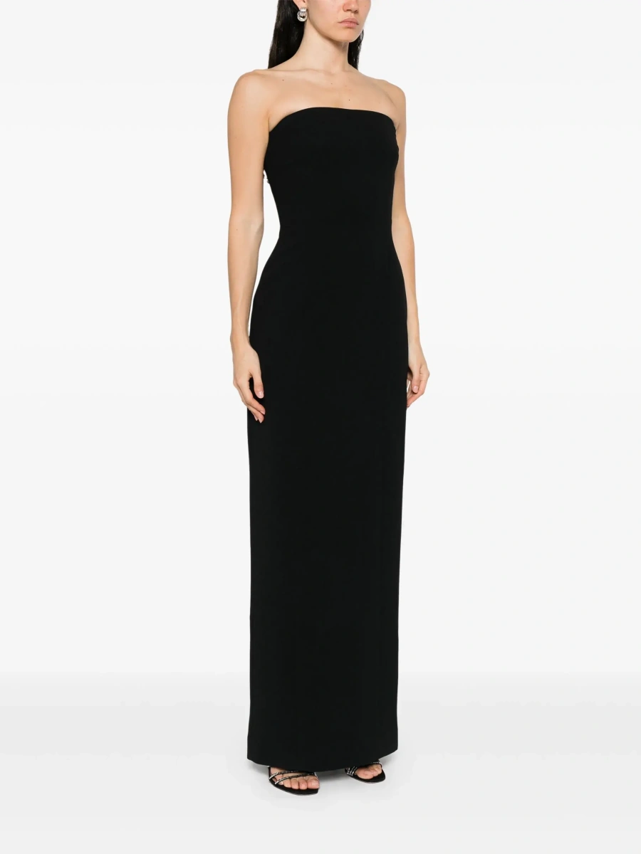 Rochie lunga SOLACE LONDON neagra din twill 'Anderson' - Img 5