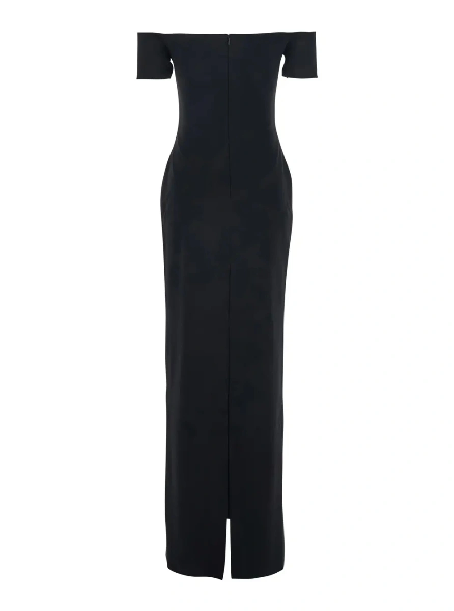 Rochie lunga SOLACE LONDON neagra 'Nile' - Img 2