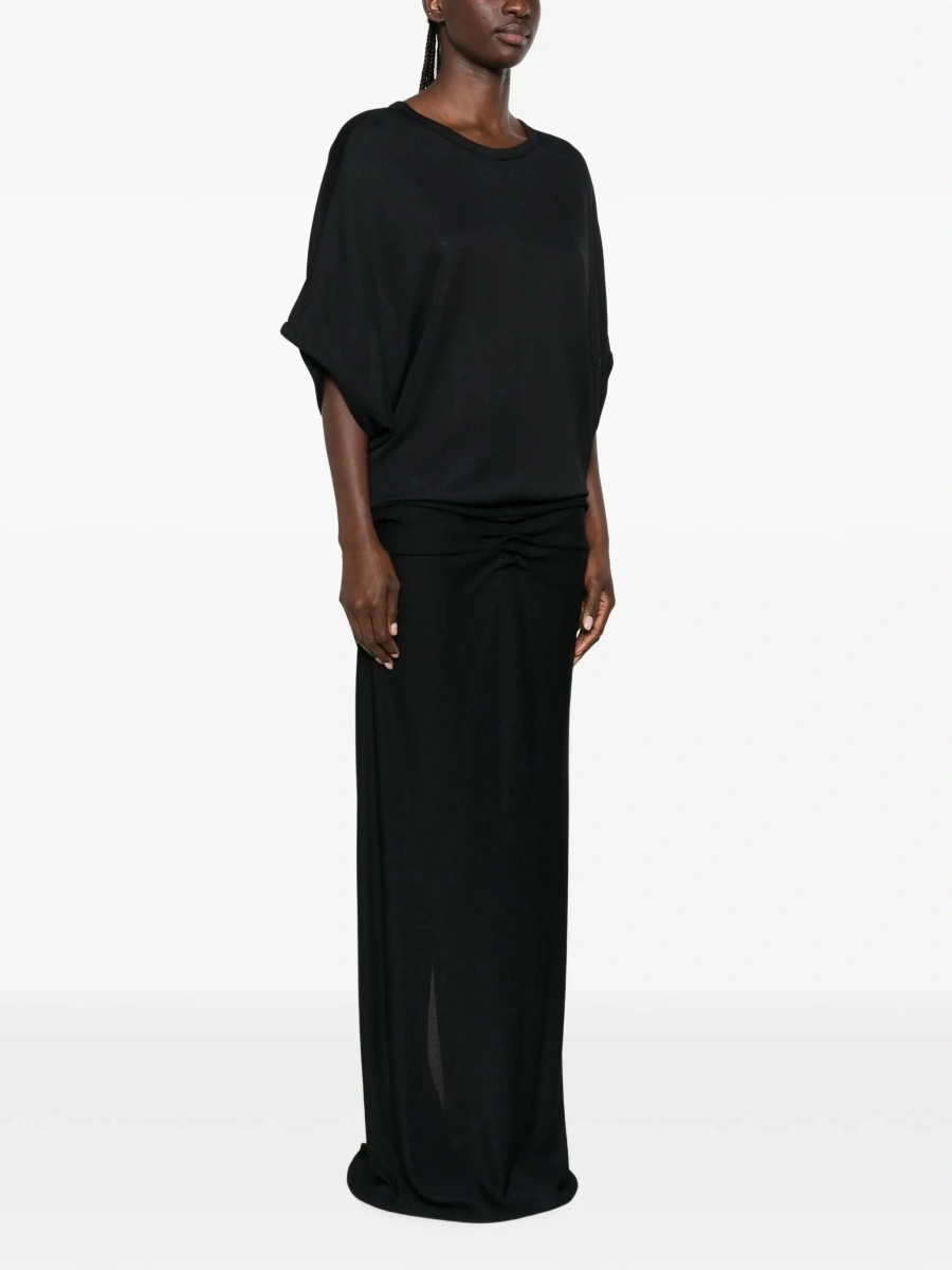 Rochie lunga THE ROW neagra din vascoza - Img 5