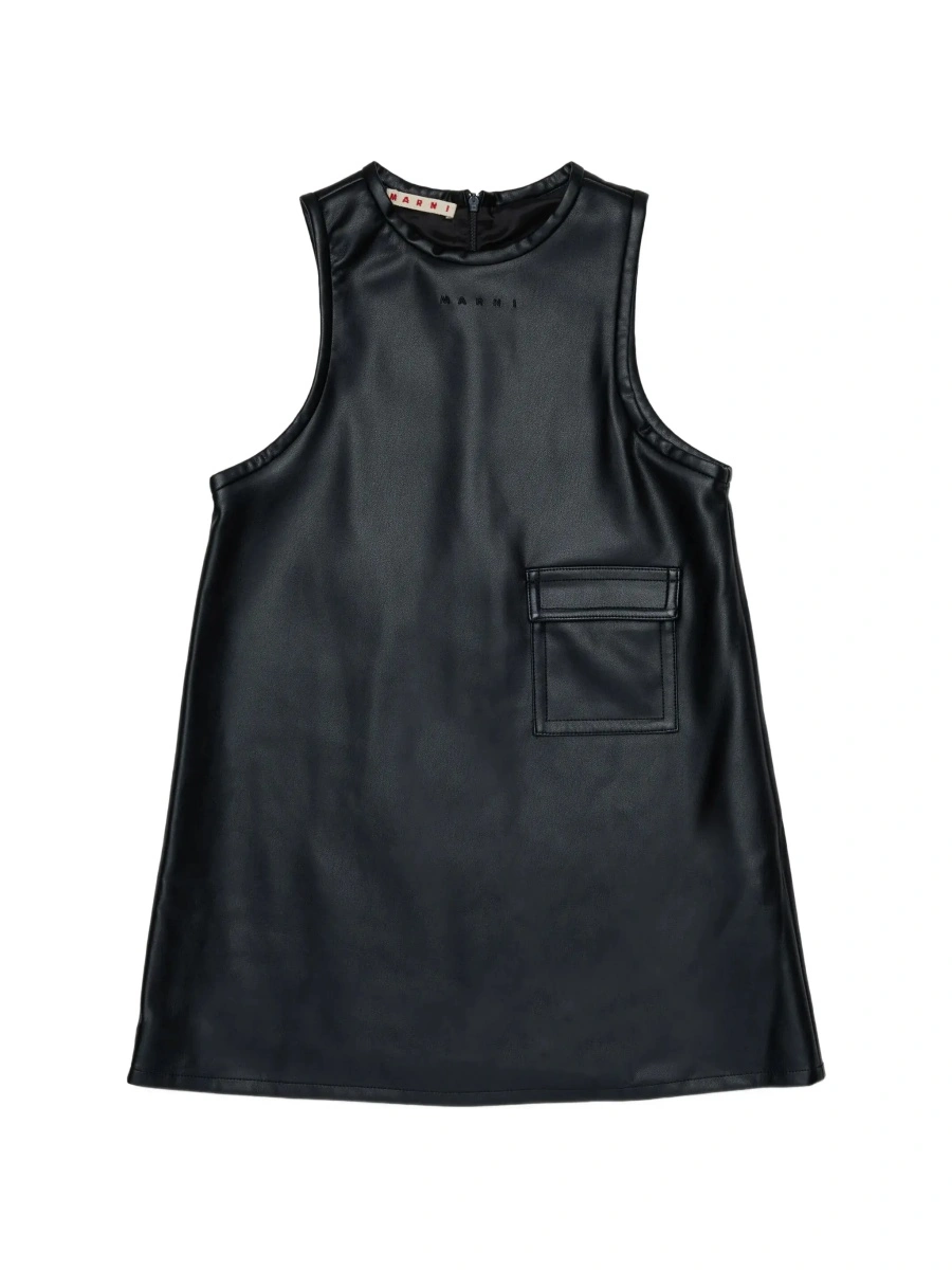 Rochie Marni neagra din piele ecologica - Img 7