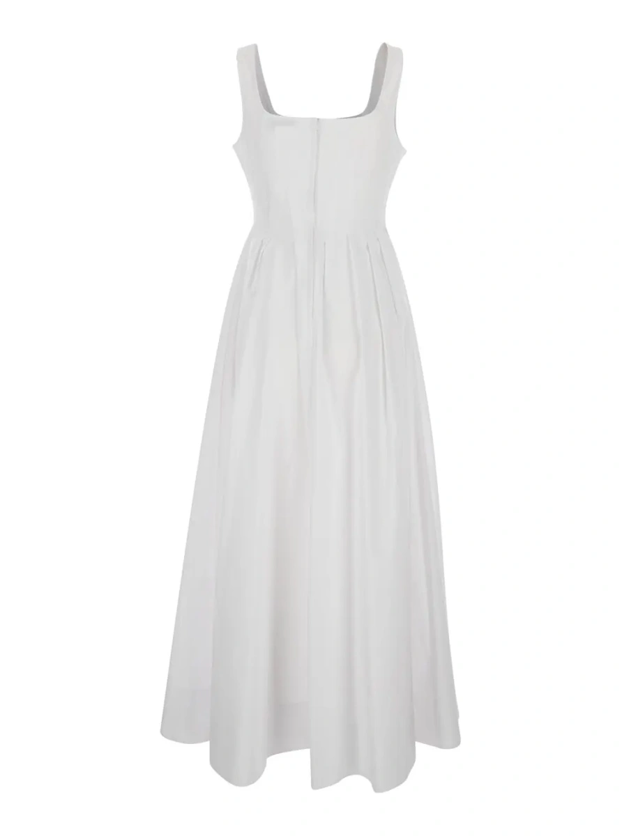 Rochie SPORTMAX alba din bumbac - Img 2