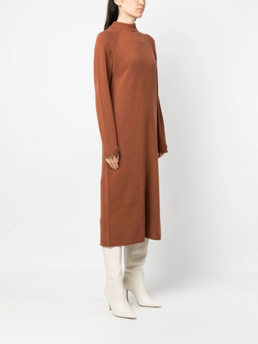 Rochie tricotata ALYSI maro - Img 2