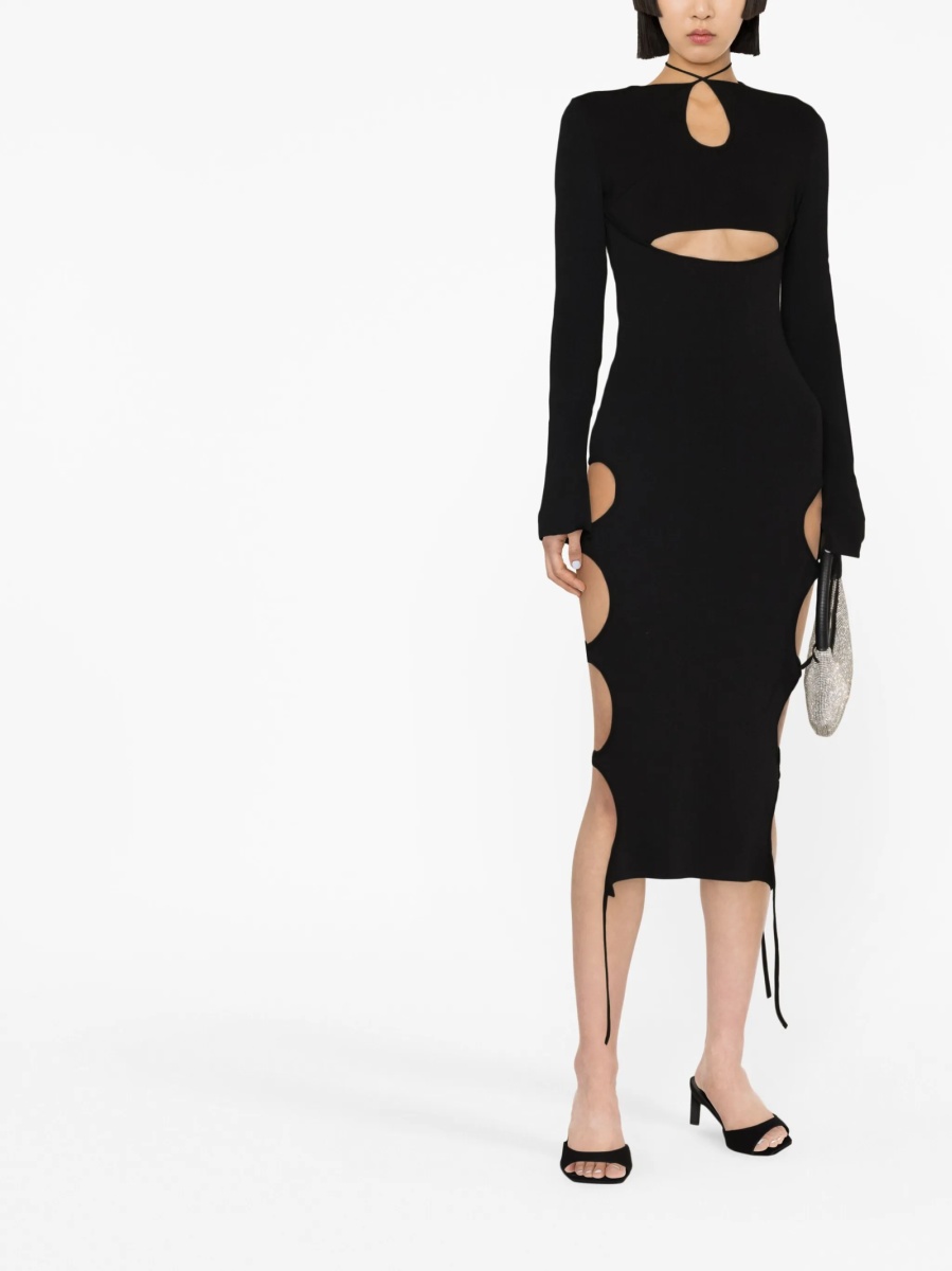 Rochie tricotata ANDREADAMO neagra - Img 2