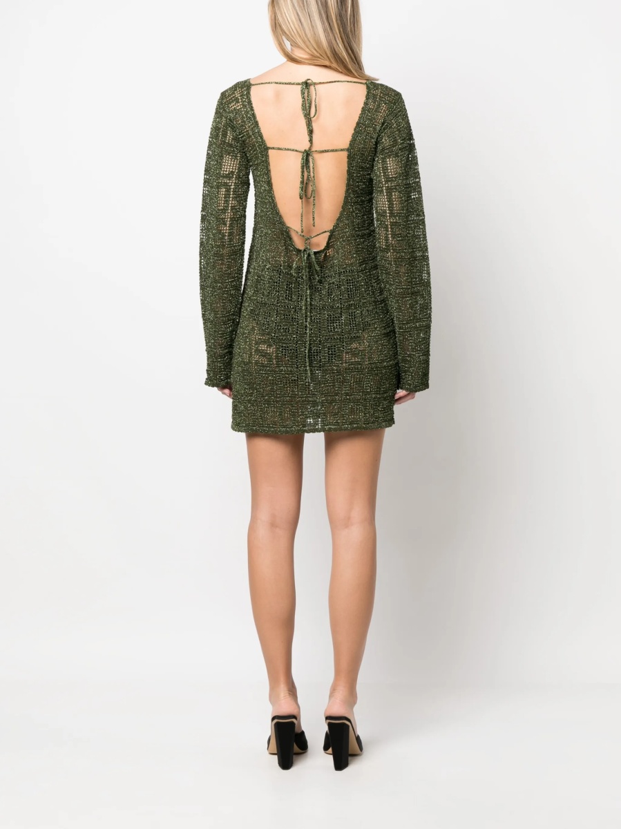 Rochie tricotata GCDS verde - Img 4