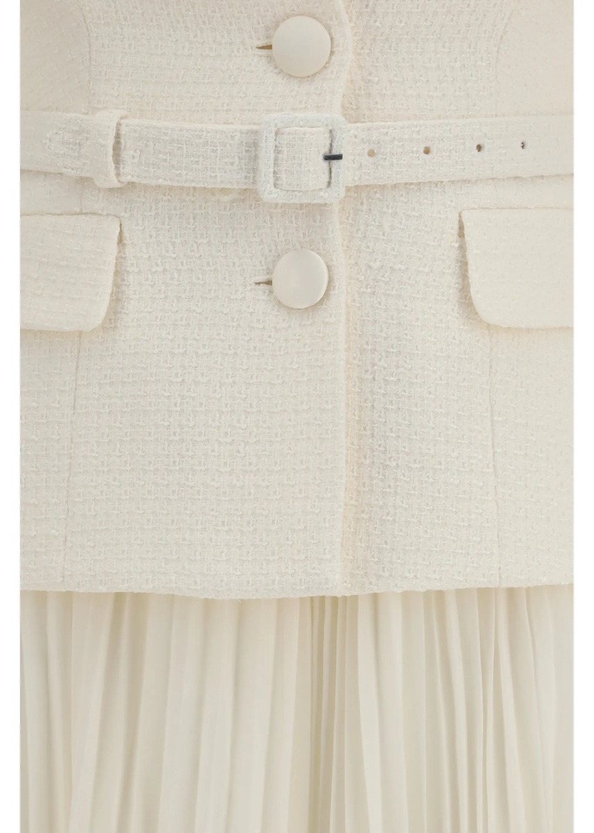 Rochii Bouclé midi Dress with shawl collar - Img 3