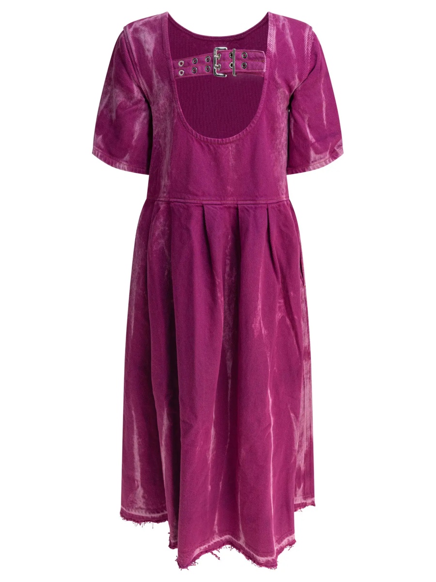 Rochii Denim midi dress with open back - Img 2