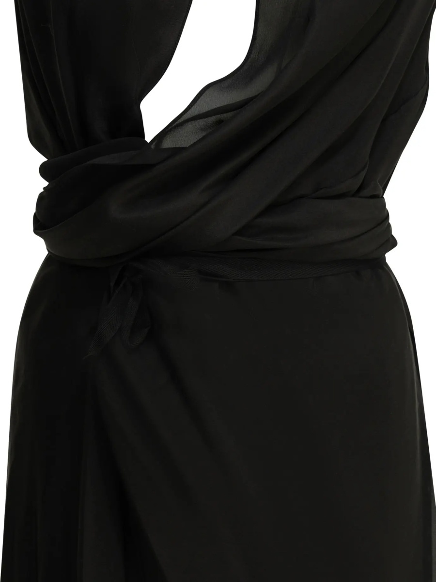 Rochii Draped silk midi dress - Img 3