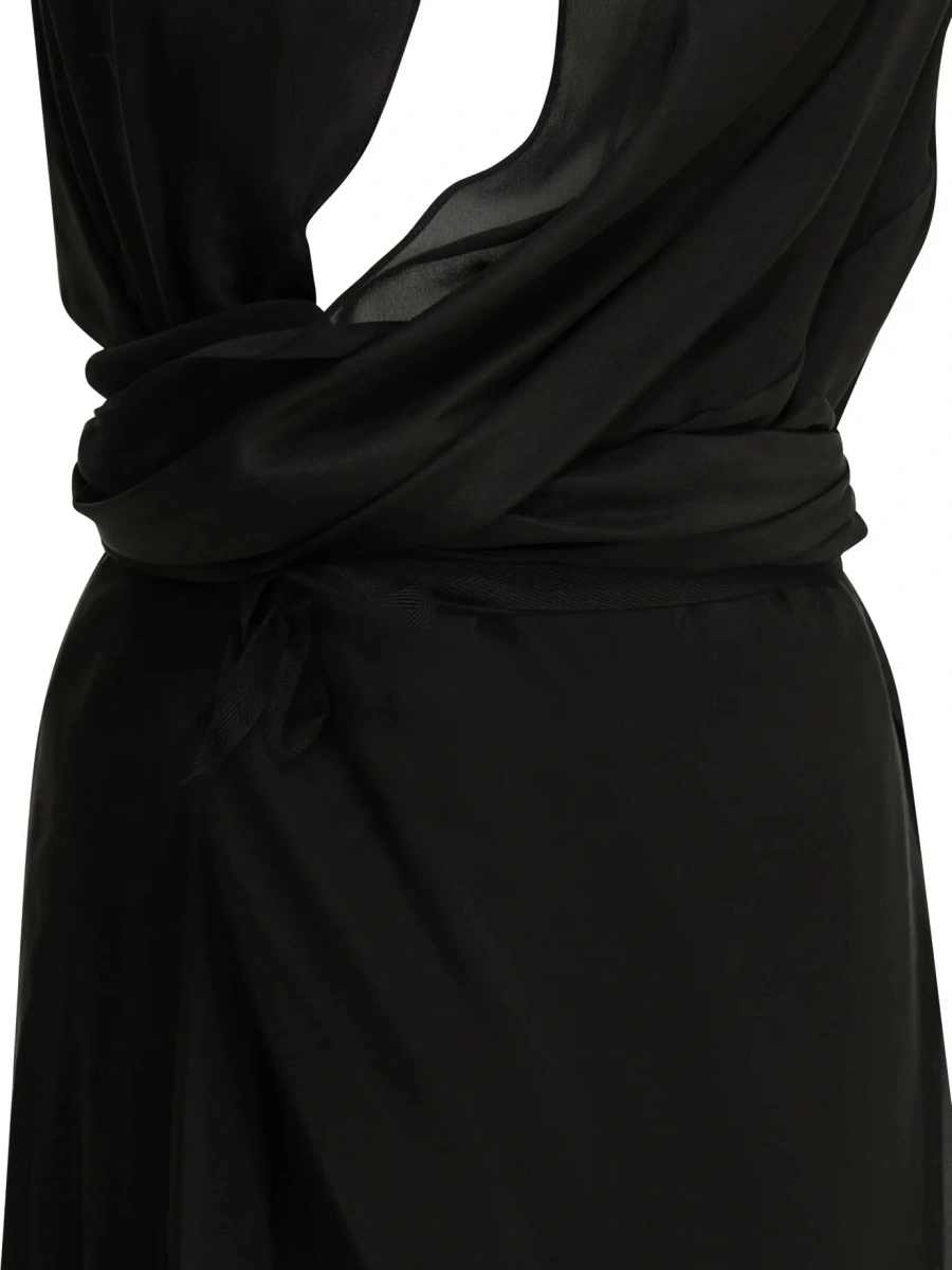 Rochii Draped silk midi dress - Img 3
