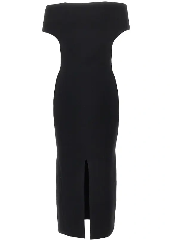 Rochii Knitted midi dress with metal detail - Img 3