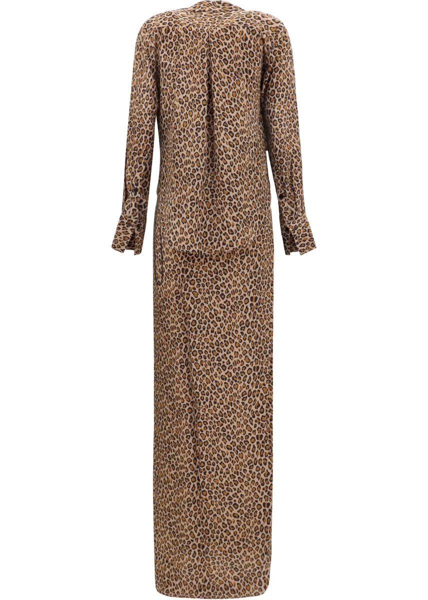 Rochii Leopard-print cross-over crêpe de chine maxi Dress - Img 2
