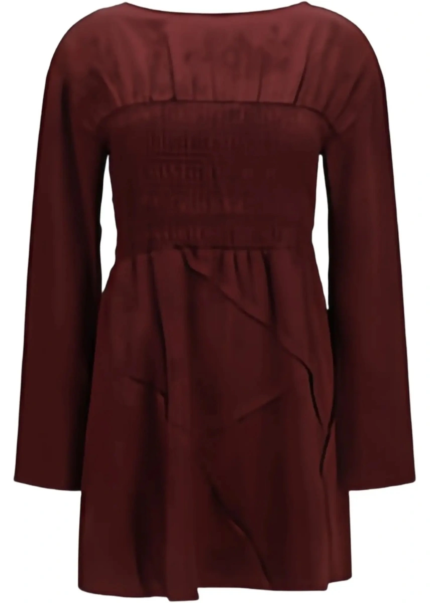 Rochii Long-sleeve satin Mini Dress - Img 7