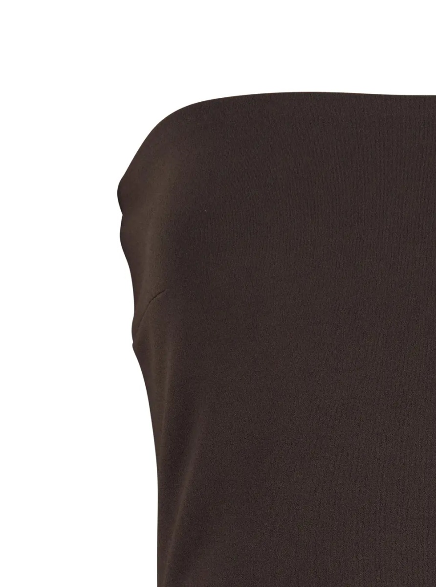 Rochii MARTINE MIDAXI DRESS - Brown - Off shoulder long dress with V-neck - In fabric - Women - Img 3