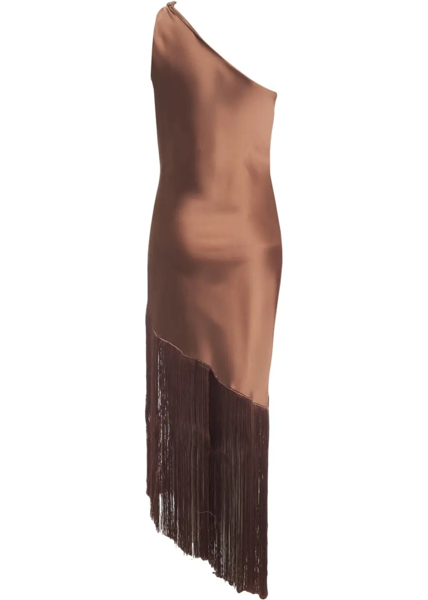 Rochii One-shoulder dress with fringes 'Kiwi' - Img 3