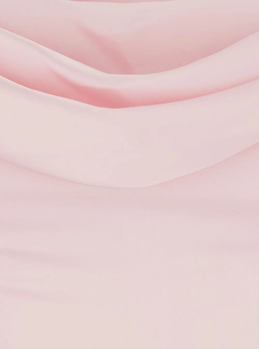 Rochii Pink Long sleeveless dress with draping in Tech Fabric for woman - Img 3