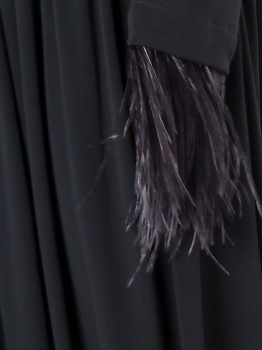 Rochii Pleated dress with feathers - Img 2