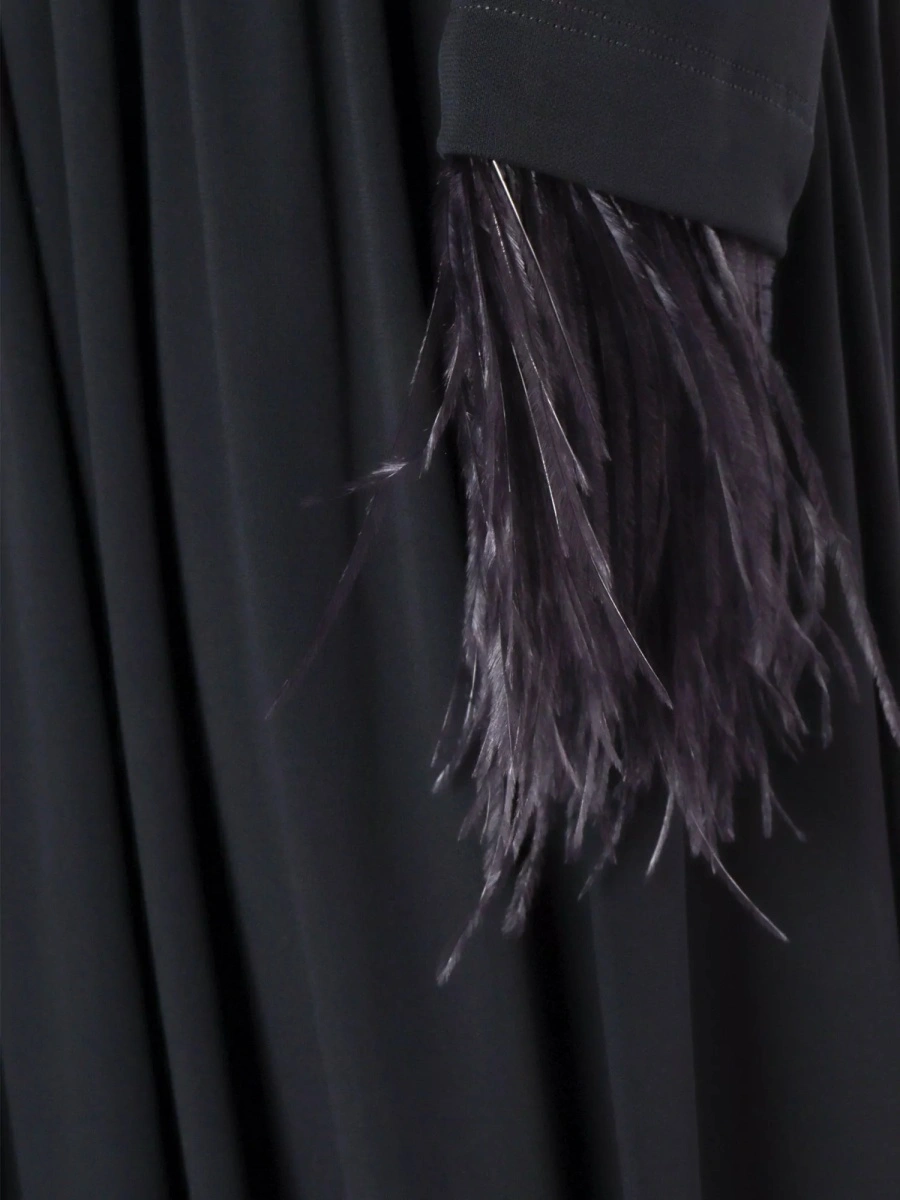 Rochii Pleated dress with feathers - Img 2