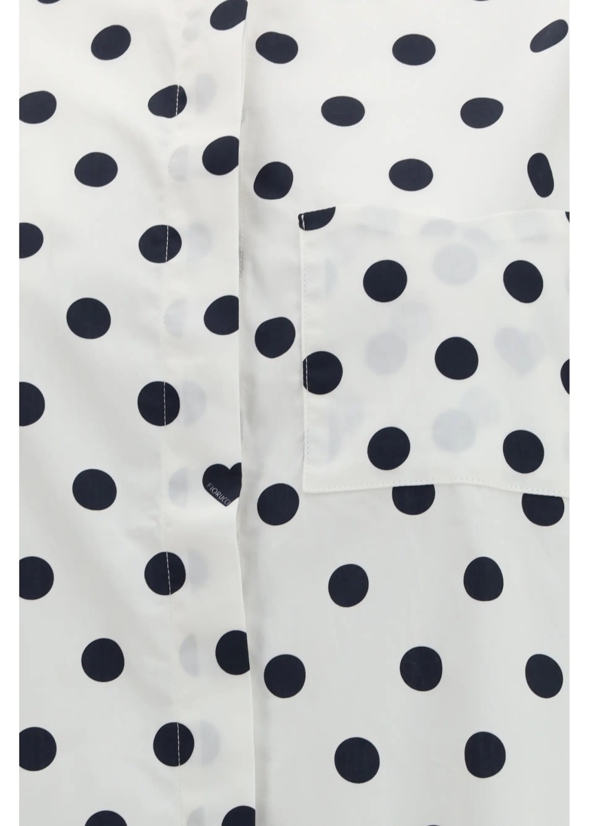 Rochii Polka-dot midi shirt Dress - Img 3