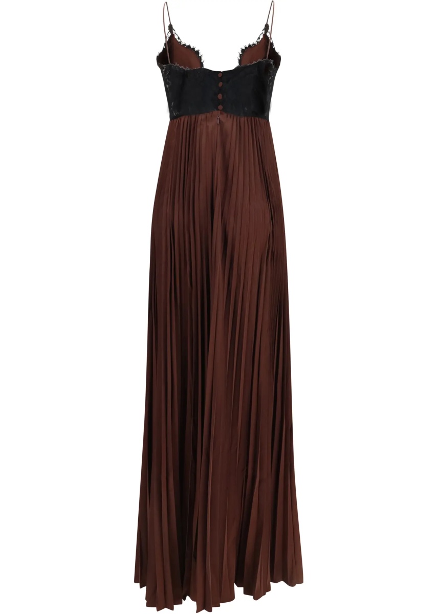 Rochii Satin maxi Dress with lace inserts - Img 2