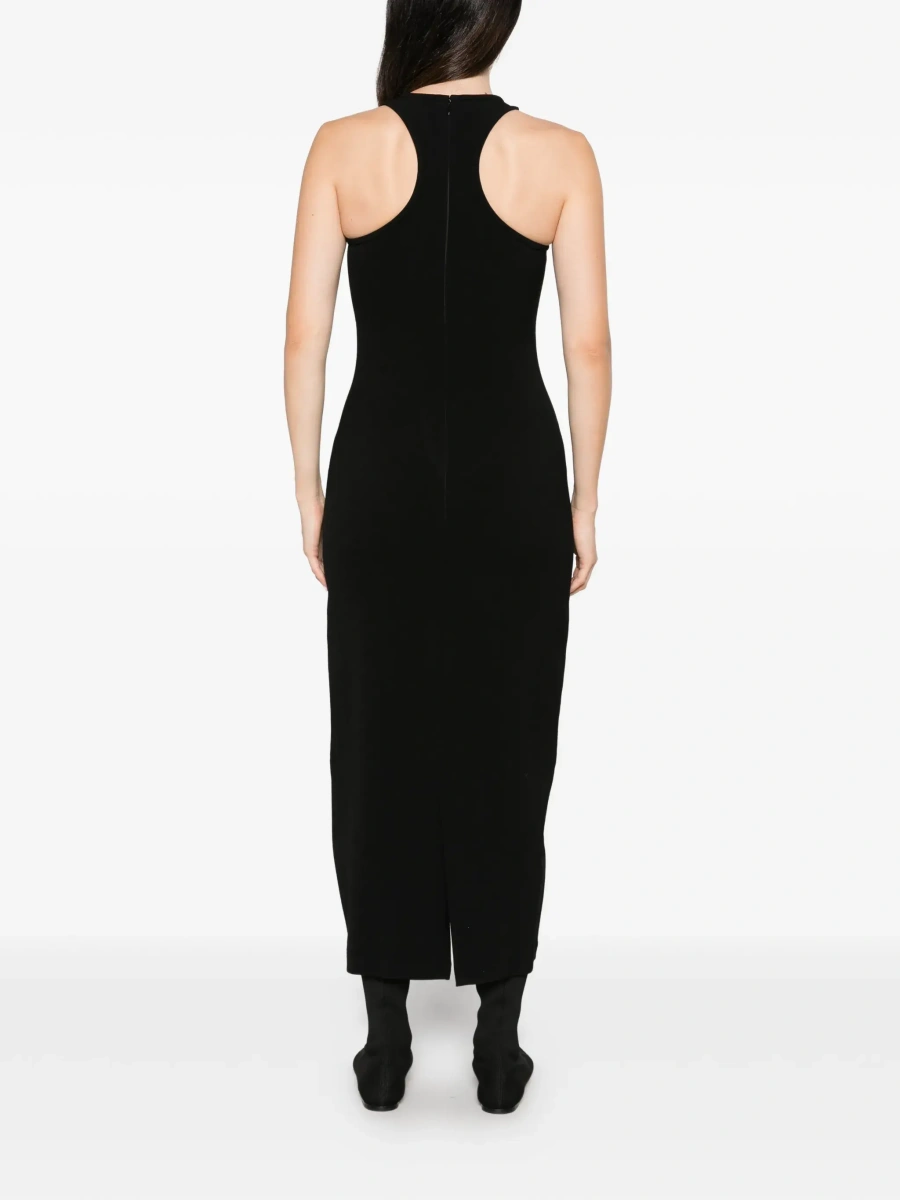 Rochii TOTÊME Black Long dress with racerback in wool blend for women - Img 6